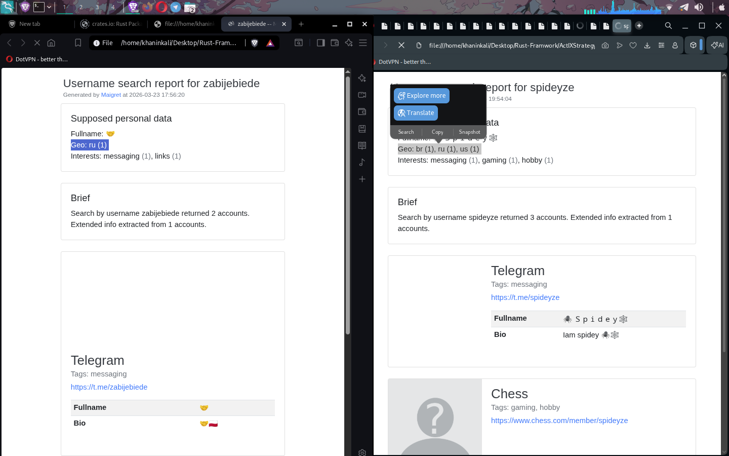 Scammer evidence screenshot